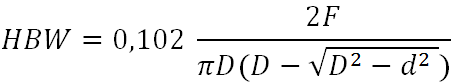 công thức đo độ cứng HBW